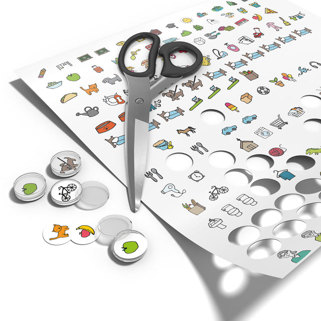 MNU 11930 K Lautlose Kinderwanduhr mit Magnet-Dosen 30 cm