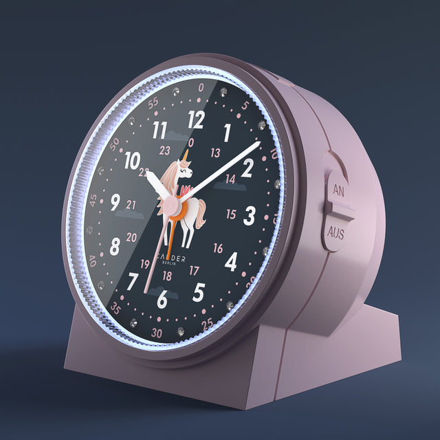 MNU 1209 M Kinderwecker mit Licht und MNA 4030 M Armbanduhr Einhorn