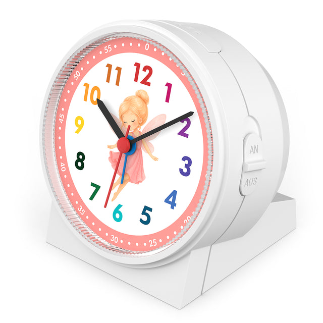 MNU 1009 S Silent children's alarm clock with light and snooze 10.8 cm