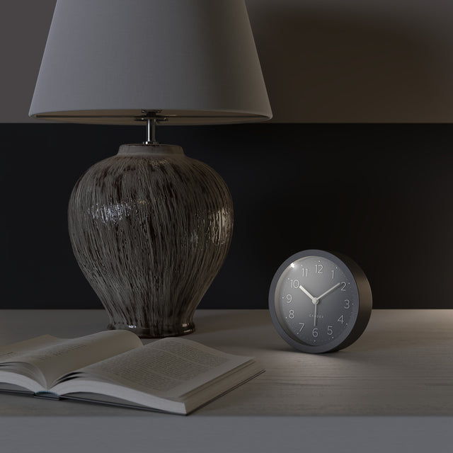 MNU 2512 K Silent MDF alarm clock 12 cm