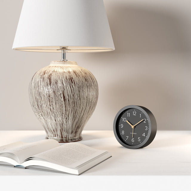 MNU 2512 K Silent MDF alarm clock 12 cm