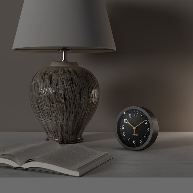 MNU 2512 K Silent MDF alarm clock 12 cm