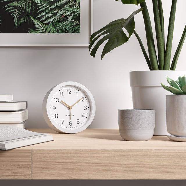 MNU 2512 K Silent MDF alarm clock 12 cm