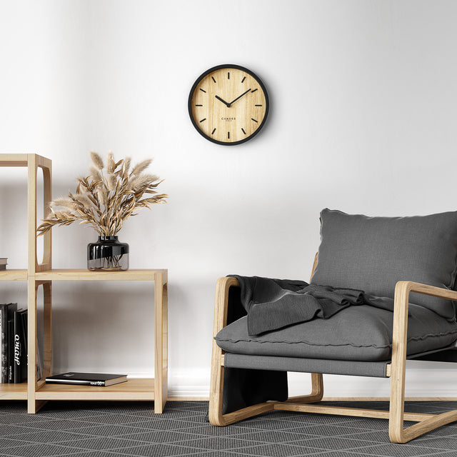 MNU 2030 White silent wall clock 30.5 cm