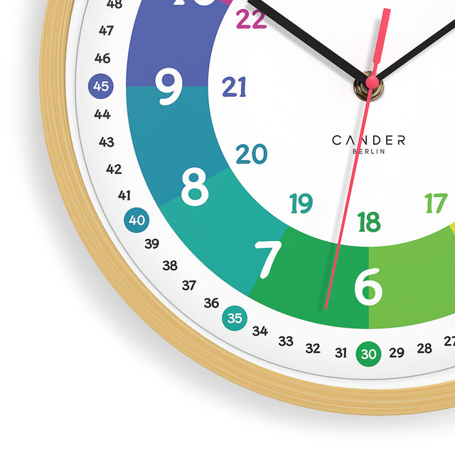 MNU 2425 R Lautlose Kinderwanduhr 25 cm