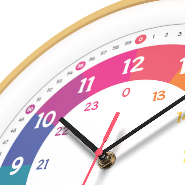 MNU 2425 R Lautlose Kinderwanduhr 25 cm