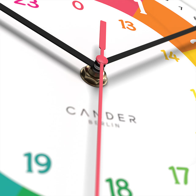 MNU 2425 R Lautlose Kinderwanduhr 25 cm