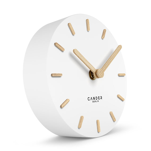 MNU 2515 F Lautlose MDF-Tischuhr 15 cm