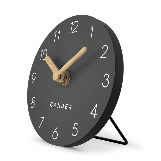 MNU 2612 A Lautlose MDF-Tischuhr 12 cm