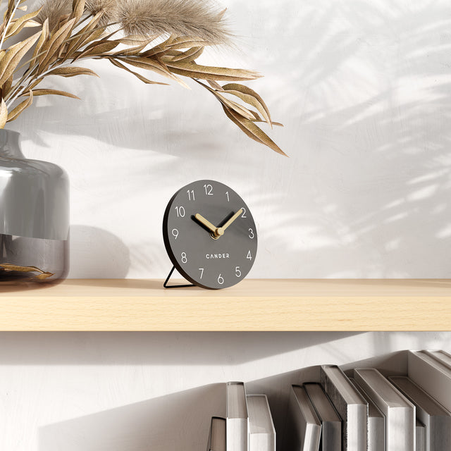 MNU 2612 A Lautlose MDF-Tischuhr 12 cm