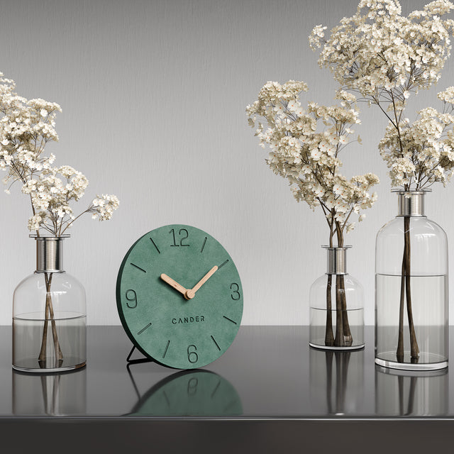 MNU 2612 S Silent MDF table clock 12 cm