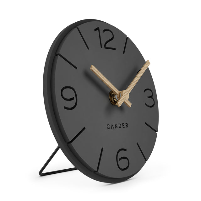 MNU 2615 Y Lautlose MDF-Tischuhr 15 cm