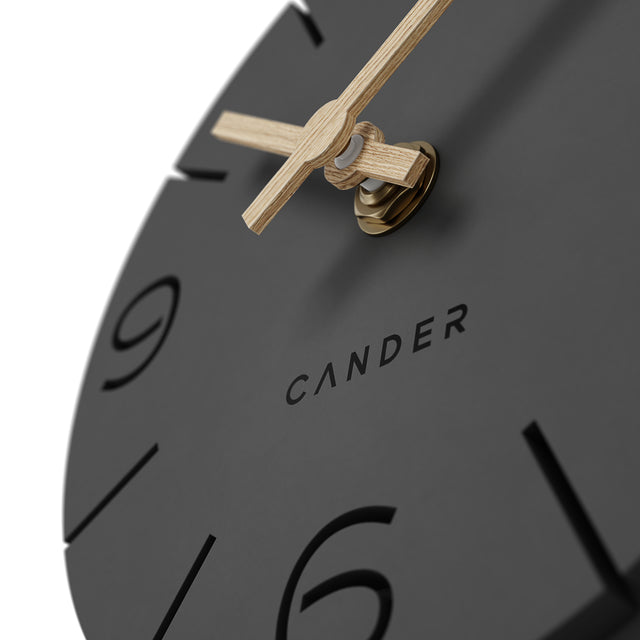 MNU 2615 Y Lautlose MDF-Tischuhr 15 cm