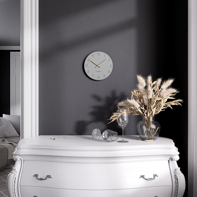 MNU 2622 N Lautlose MDF-Wanduhr / Tischuhr 22 cm