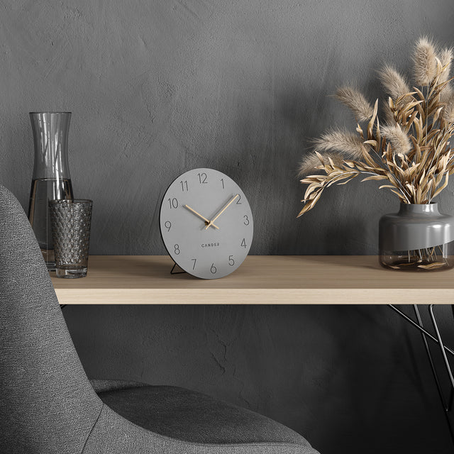 MNU 2622 N Lautlose MDF-Wanduhr / Tischuhr 22 cm