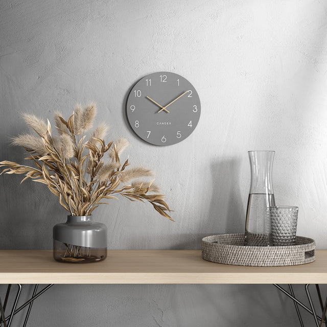 MNU 2625 C Lautlose MDF-Wanduhr 25 cm