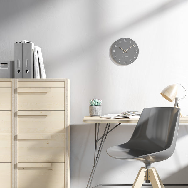 MNU 2625 C Lautlose MDF-Wanduhr 25 cm