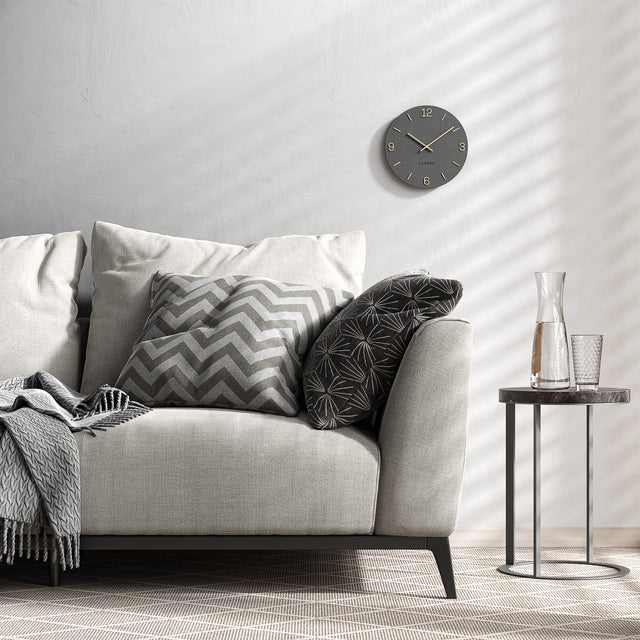 MNU 2625 E Lautlose MDF-Wanduhr 25 cm