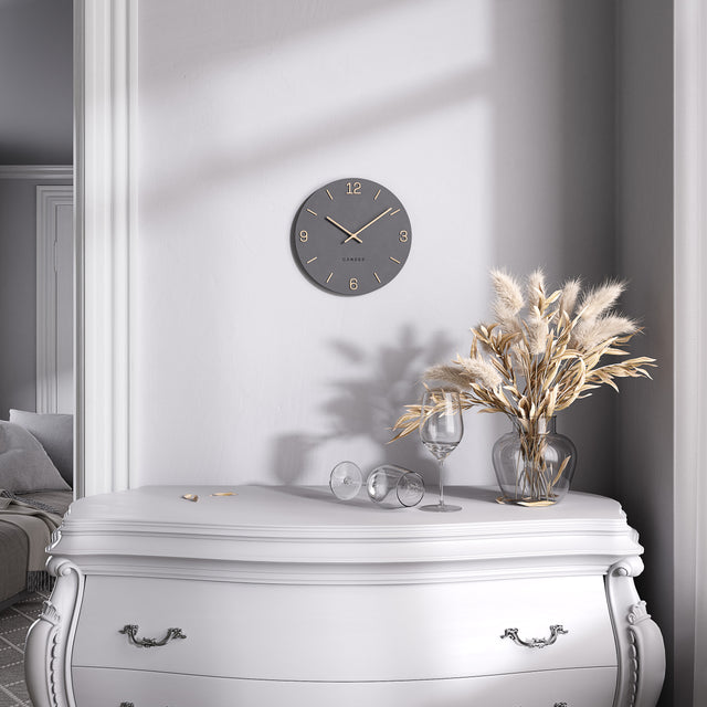 MNU 2625 E Lautlose MDF-Wanduhr 25 cm