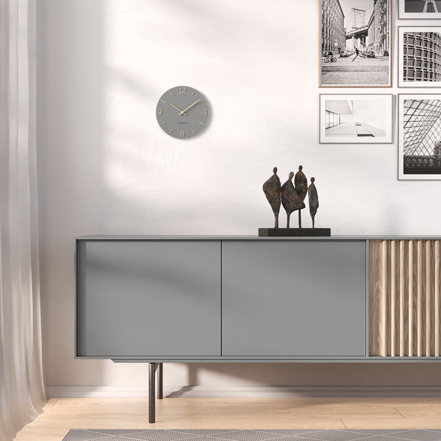 MNU 2625 H Lautlose MDF-Wanduhr 25 cm