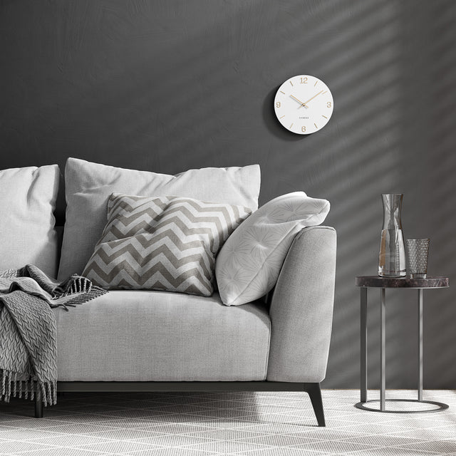 MNU 2625 V Lautlose MDF-Wanduhr 25 cm