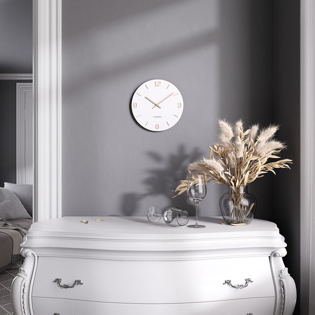 MNU 2625 V Lautlose MDF-Wanduhr 25 cm