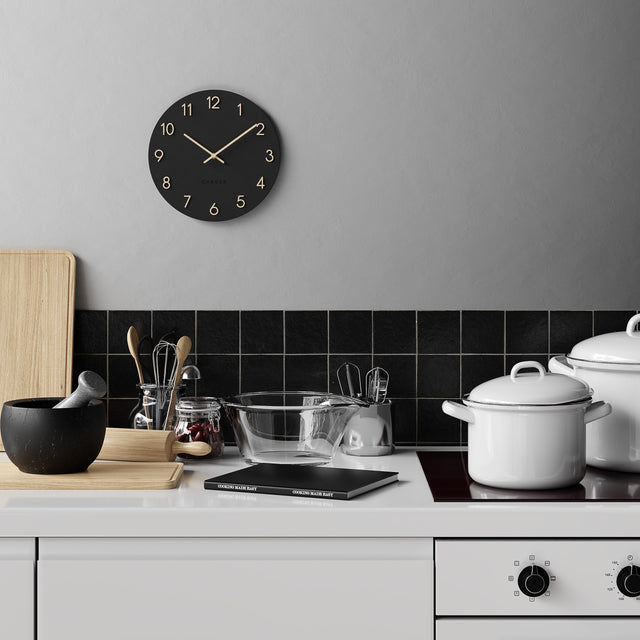 MNU 2630 F Lautlose MDF-Wanduhr 30 cm