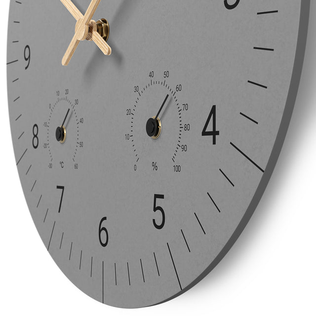 MNU 2630 H Silent MDF wall clock 30.5 cm
