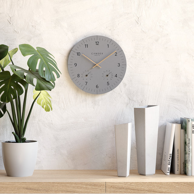 MNU 2630 H Silent MDF wall clock 30.5 cm