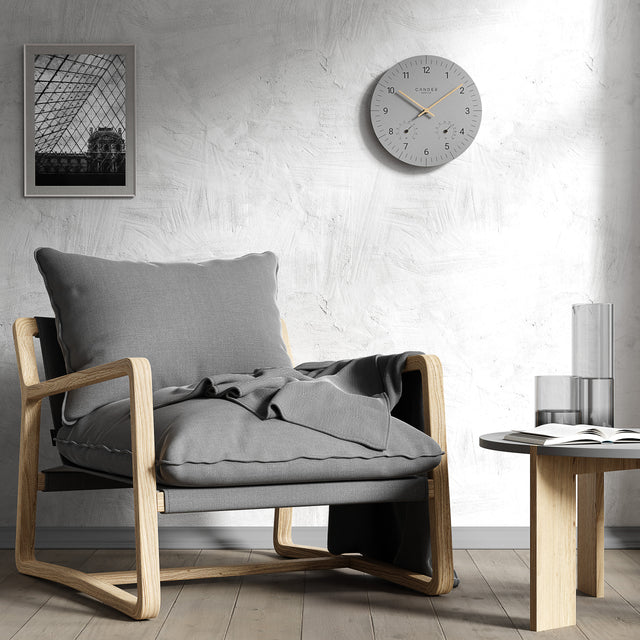 MNU 2630 H Silent MDF wall clock 30.5 cm