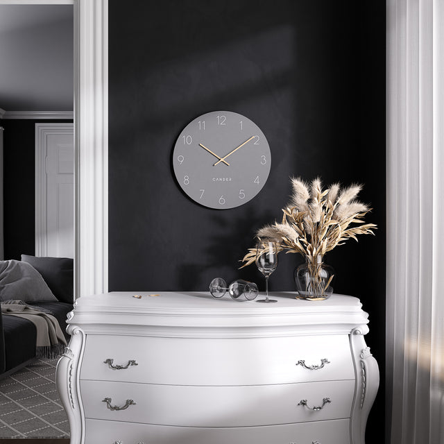 MNU 2640 C Lautlose MDF-Wanduhr 40 cm