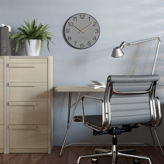 MNU 2640 Y Lautlose MDF-Wanduhr 40 cm