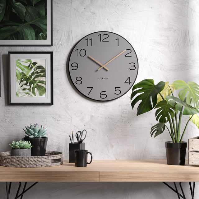 MNU 2640 Y Lautlose MDF-Wanduhr 40 cm