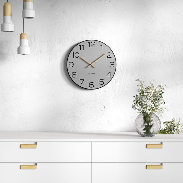 MNU 2640 Y Lautlose MDF-Wanduhr 40 cm