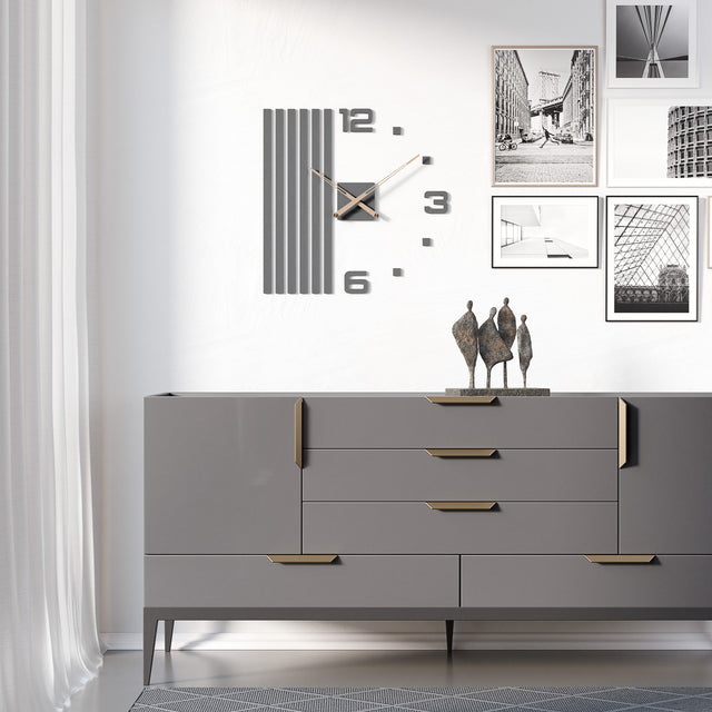 MNU 2660 P Lautlose MDF-Wanduhr 60 cm