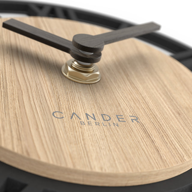 MNU 2717 R Lautlose MDF-Wand- und Tischuhr 17 cm