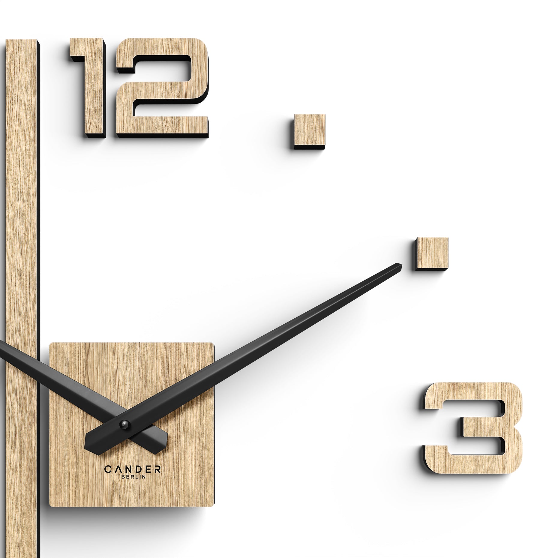 Cander Berlin MNU 2760 U Stille MDF wandklok 60 cm analoog Cander Berlin MNU 2760 U Stille MDF wandklok 60 cm analoog