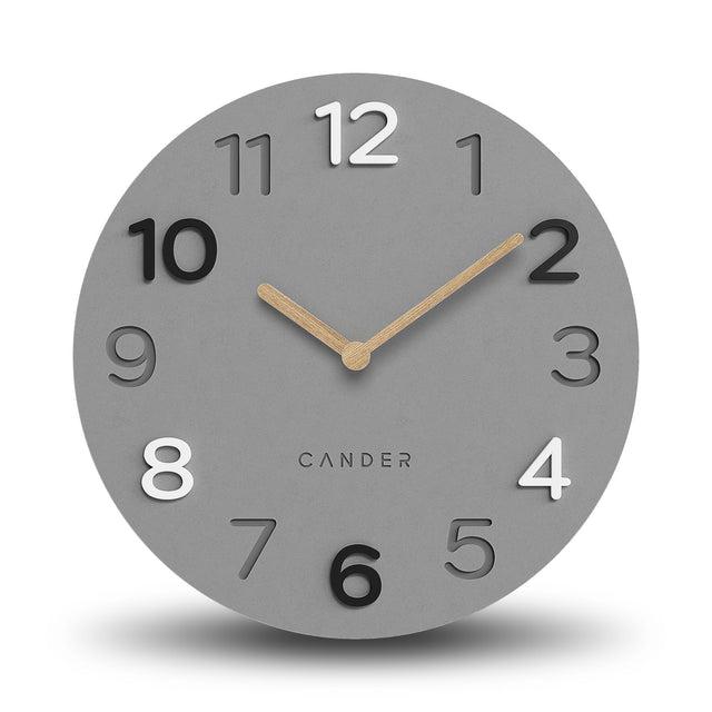 MNU 2830 D Silent concrete wall clock 30 cm