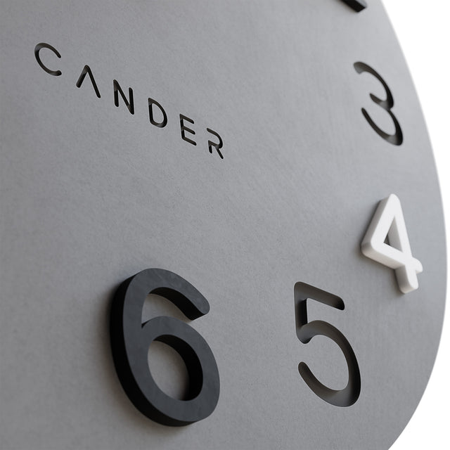 MNU 2830 D Silent concrete wall clock 30 cm