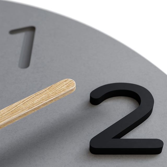 MNU 2830 D Silent concrete wall clock 30 cm