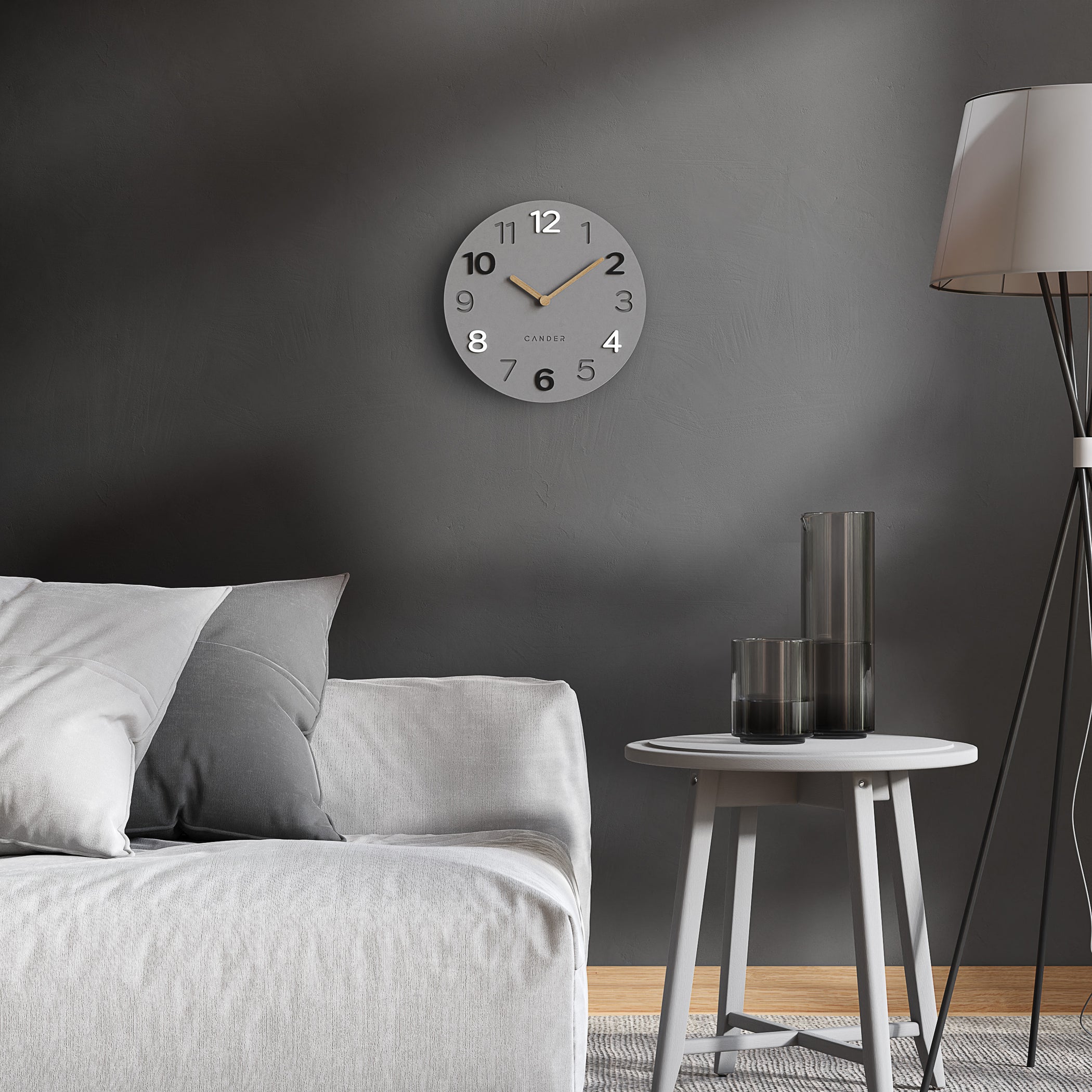 Cander Berlin MNU 2840 N XXL wandklok, MDF, geruisloos, zonder tikkende geluiden, 40 cm, analoog, woonkamer, modern, vintage, grijs, houten wijzer Cander Berlin MNU 2840 N XXL wandklok, MDF, geruisloos, zonder tikkende geluiden, 40 cm, analoog, woonkamer, modern, vintage, grijs, houten wijzer