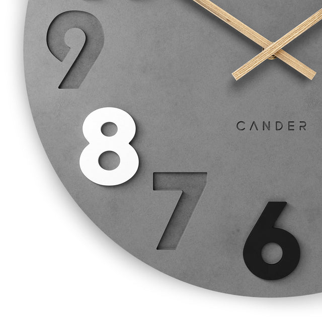 MNU 2840 N Lautlose MDF-Wanduhr 40 cm