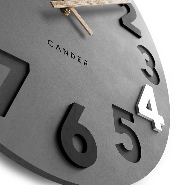 MNU 2840 N Lautlose MDF-Wanduhr 40 cm