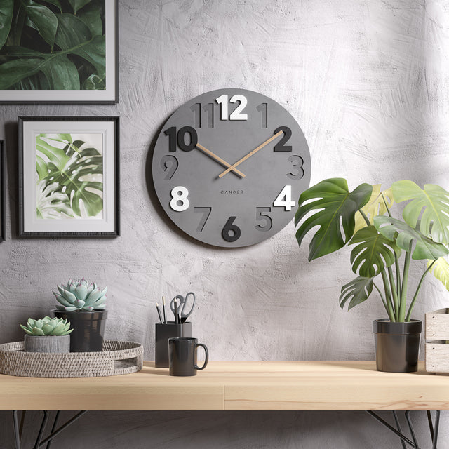 MNU 2840 N Lautlose MDF-Wanduhr 40 cm