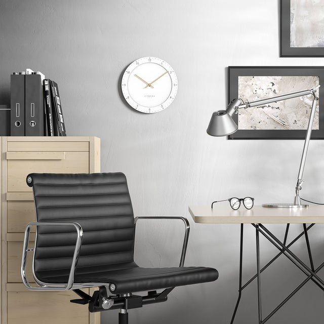 MNU 2930 H Lautlose MDF-Wanduhr 30 cm