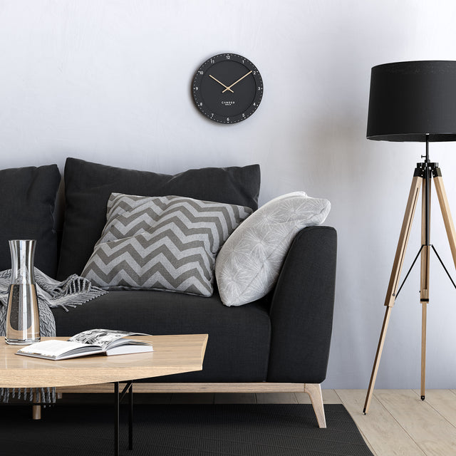 MNU 2930 S Lautlose MDF-Wanduhr 30 cm