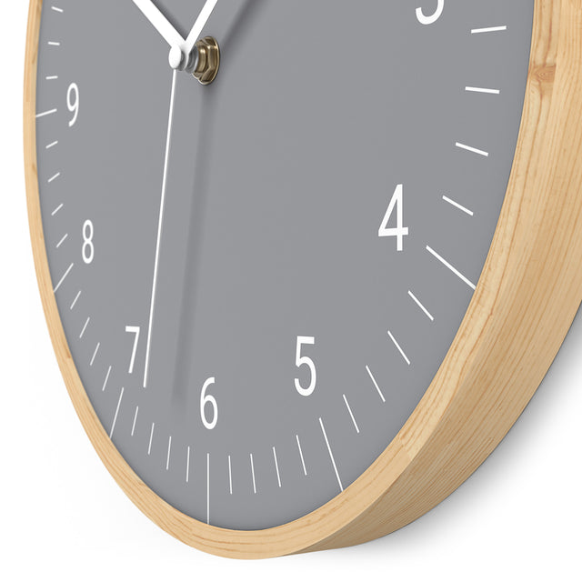 MNU 8130 G Lautlose Holz-Wanduhr 30 cm