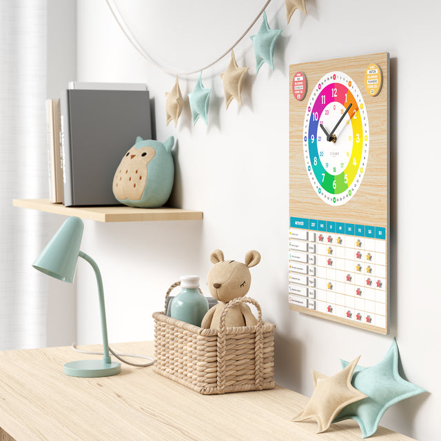 MNU 11132 R Kinderwanduhr mit Belohnungssystem