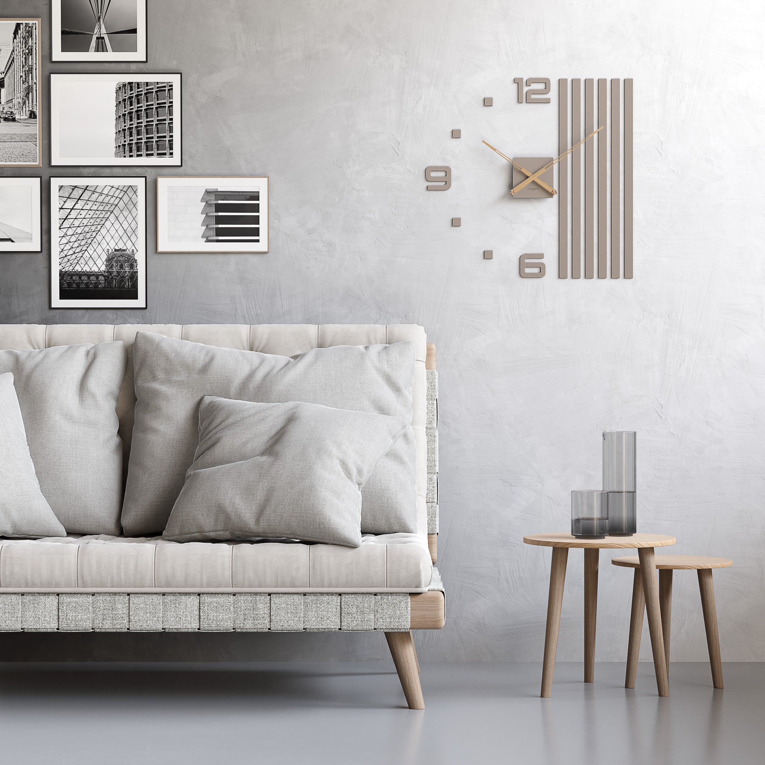 Cander Berlin MNU 2560 P Lautlose MDF-Wanduhr grün