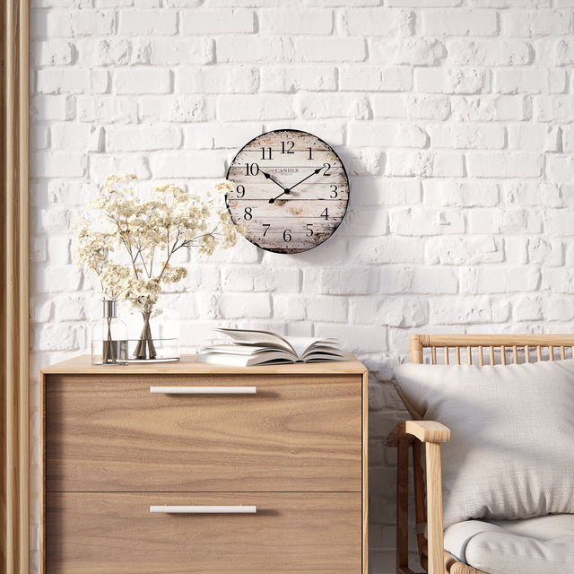 MNU 7330 Silent MDF wall clock 30.5 cm